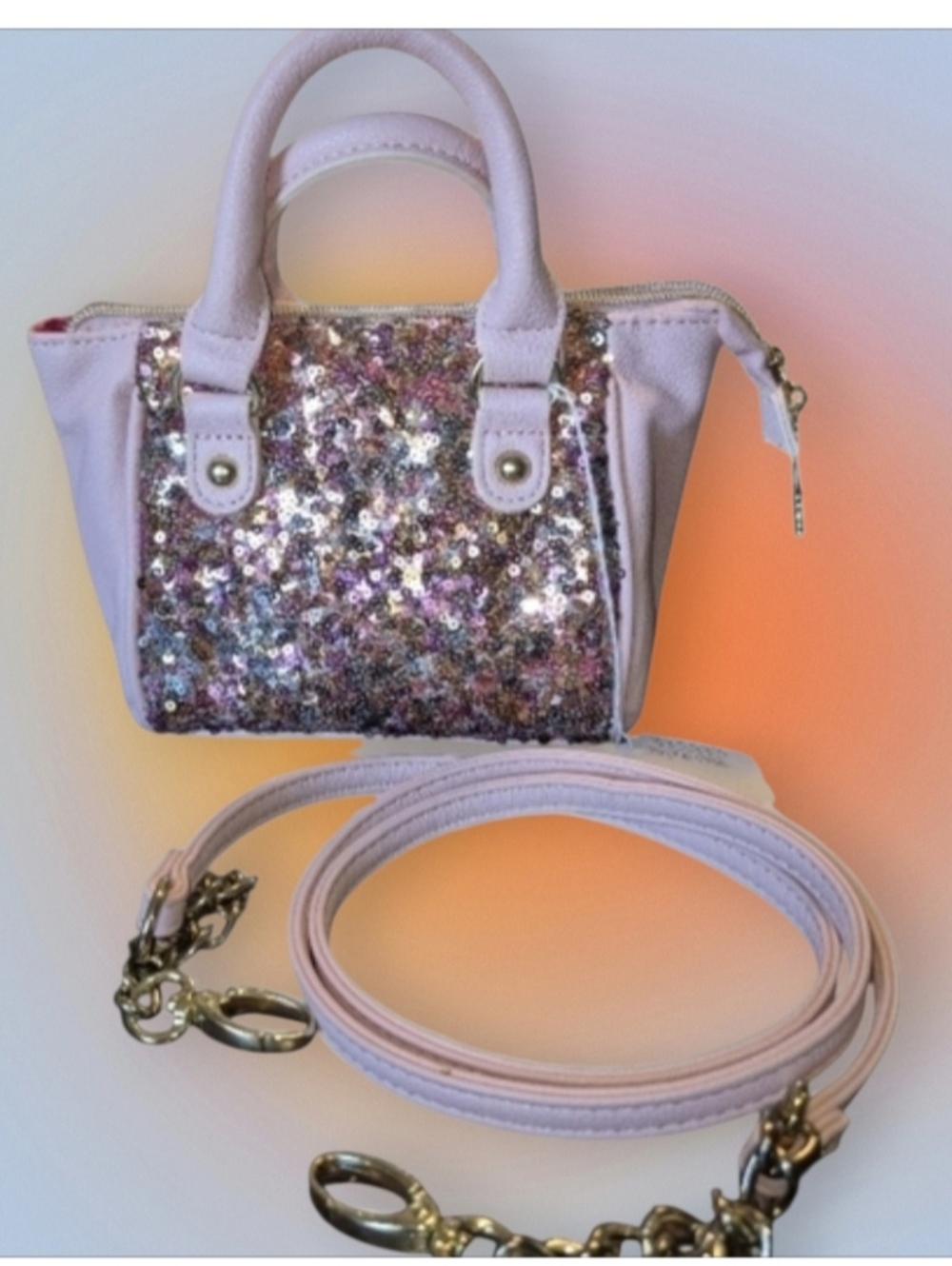 Betsey Johnson Pink Sequin Mini Bag GUC